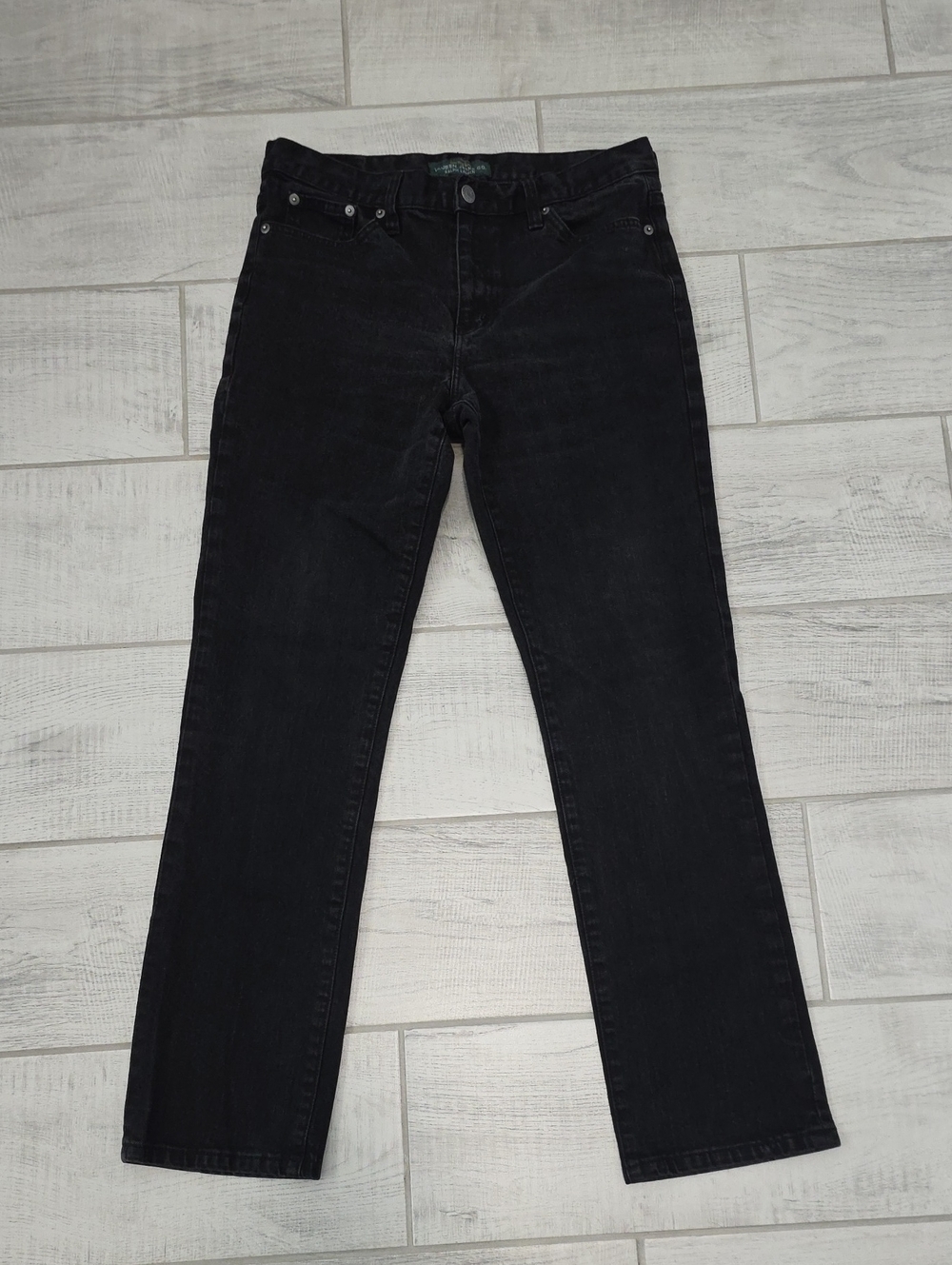LRL Lauren Jeans Co. Women's Size 8 Black Classic Straight Stretch Denim Jeans